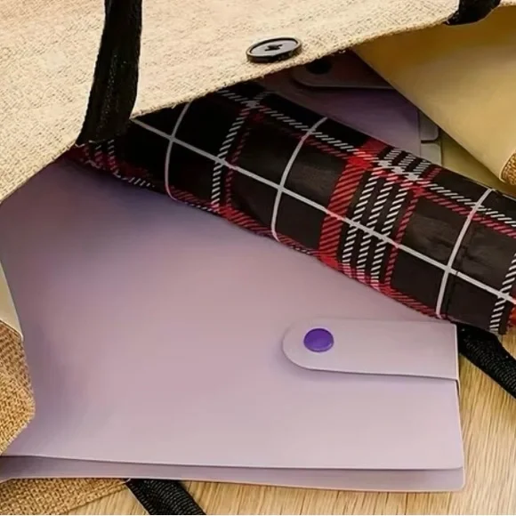 Paris “City of Light” Beige Tote Bag - Picture 3 of 5